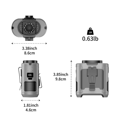 Multi-Purpose Waist Fan with Power Bank and Torch