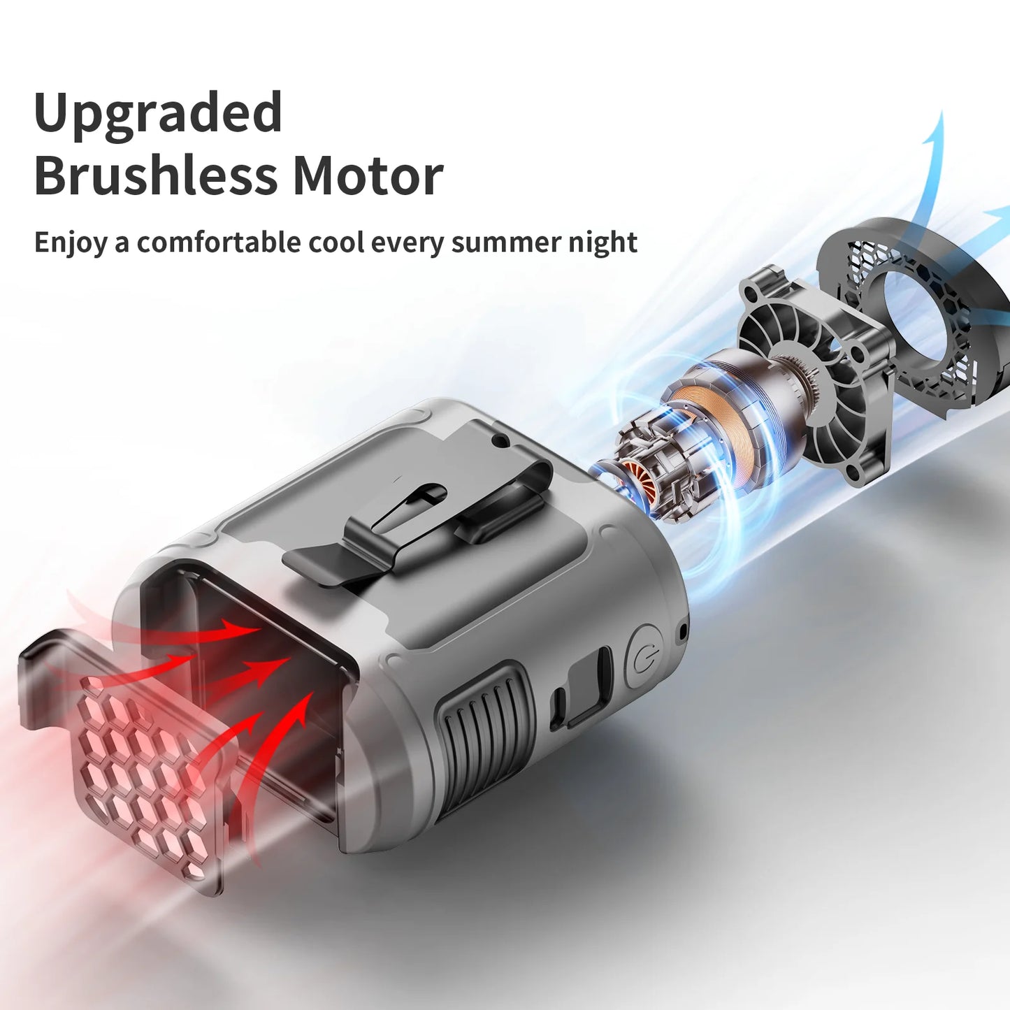 Multi-Purpose Waist Fan with Power Bank and Torch